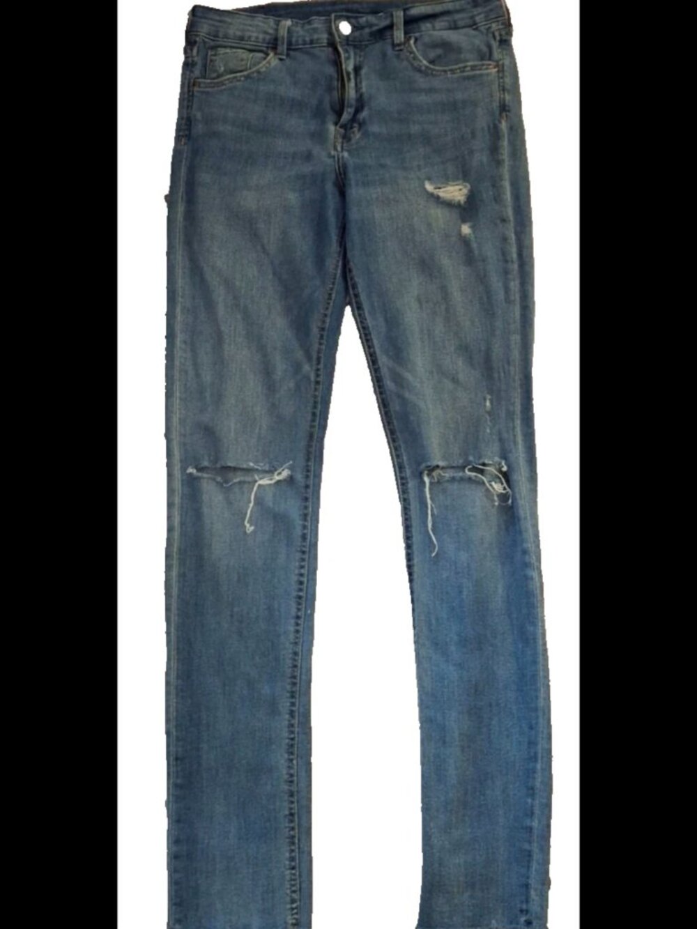 H&M Womens Skinny Jeans  Distressed regular Waist Size 30